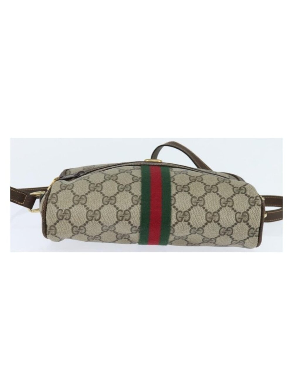 Authentic GUCCI GG Supreme Web Sherry Line Shoulder Bag PVC Beige Gold 010 378 - Picture 9 of 16